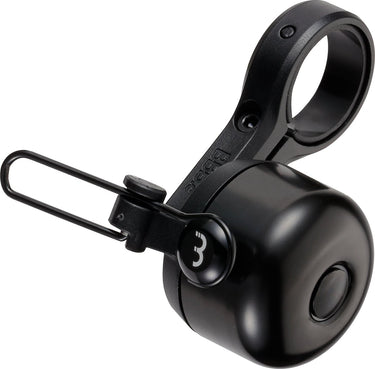 Bbb cycling fietsbel ergosound - ergonomische fietsbel e-bike en stadsfiets - universele fietsbel met draaibare klepel - zwart - bbb-19