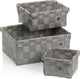 Kela mand, set van 3 stuks, polypropyleen, zilvergrijs - | neo
