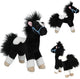 Depesche miss melody knuffel paard zwart-wit 18 cm.