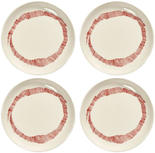 Serax - ottolenghi feast - bord xs - wit rood - 16 ø - 4 stuks