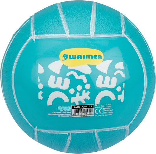 Waimea strandbal pvc - 13 cm - aqua - 13
