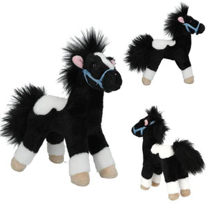 Depesche miss melody knuffel paard zwart-wit 18 cm.