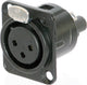 Neutrik nc3fd-s-1-b xlr-connector flensbus, contacten recht aantal polen: 3 zwart 1 stuk(s)