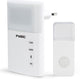 Fysic fd-110 draadloze deurbel met flits - naast horen, ook zien dat er gebeld wordt - wit