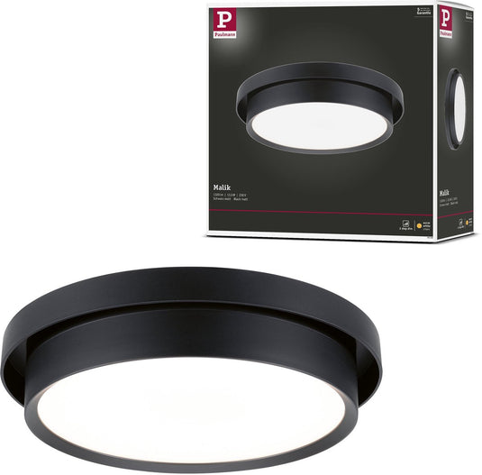 Paulmann led-plafondlamp 3-step-dim malik 2700k 850lm 230v 13,5w dimbaar zwart mat