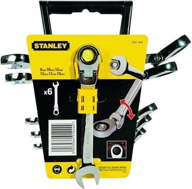 Stanley ring steeksleutelset met verstelbare ratelring