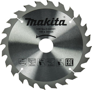 Makita cirkelzaagblad voor hout | standaard | ø 190mm asgat 30mm 24t - d-64951
