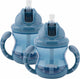 Nûby - flip-it antilekbeker met handvatten - 2-pack - blauw - 240ml - 12+ maanden