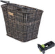 Basil Bremen Rattan Look KF - fietsmand - voorop - inclusief Basil KF Ahead-stemholder - bruin
