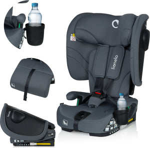 Lionelo nelly i-size autostoel – opvouwbare – 76-150 cm – isofix top tether – 4-standen rugleuning – sips zijbescherming – draagbaar compact – 15-standen hoofdsteun – verkleininzet beenkussen – drankenhouder – ece r129 03 – groep 0+