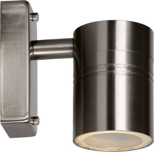 Lucide arne-led - wandspot wandlamp binnen buiten - ø 6,3 cm - led - gu10 - 1x5w 2700k - ip44 - mat chroom