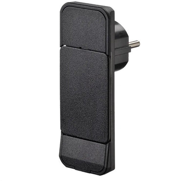 Bachmann cee 7 7 geaarde stroomstekker | haaks (plat) met hendel | zwart