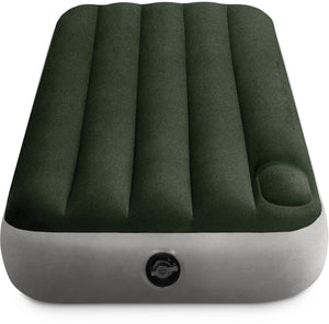 Intex jr. twin dura-beam downy luchtbed met ingebouwde voetpomp - 191x76x25cm