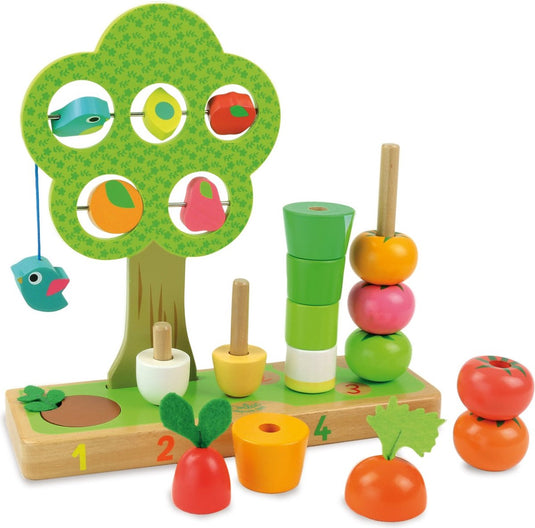 Vilac leer tellen met dit leuke houten groente en fruit.