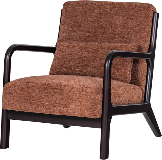 Woood mark fauteuil - chenille - bruin - 75x67x82