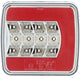 Carpoint led achterlicht – links - 12 24 volt - 4 functies – achterlicht remlicht, richtingaanwijzer kentekenplaatverlichting – schroefbevestiging voor gemonteerde aansluitdraden - afmeting 104x97mm