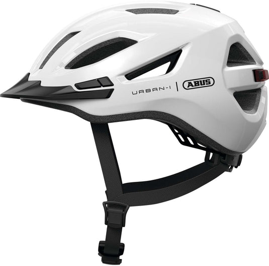 Abus fietshelm urban-i 4.0 shiny white xl - 60-64 cm - wit - geschikt voor gebruik op elektrische fietsen - stadsfietsen - 310 g