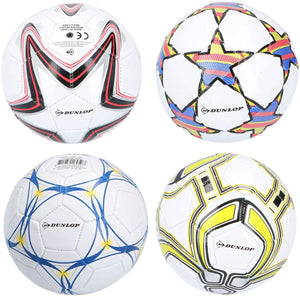Merkloos sans marque dunlop voetbal maat 2 - kleine voetbal voor training en recreatief gebruik - voetbal met klassiek paneelontwerpen - wit met verschillende patronen - 1 willekeurige kleur variant