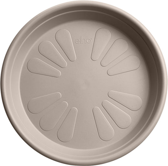 Elho universele schotel rond 48 - schotel voor binnen buiten accessoires - ø 48.0 x h 7.0 cm - paddenstoel beige