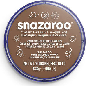 Snazaroo 1118911 - beige brown - 18ml aqua schmink kinderschmink voor kinderen en volwassenen