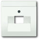 Busch-jaeger busch jaeger future linear afdekplaat 1xrj45 rj11 mat studiowit 1803-884