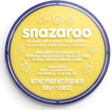 Snazaroo 1118222 - bright yellow - 18ml aqua schmink kinderschmink voor kinderen en volwassenen