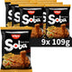 Nissin soba bag classic noodles - wok style instant noedels - 9 stuks