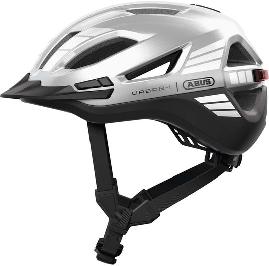 Abus fietshelm urban-i 4.0 ace signal silver xl - 60-64 cm - zilver - geschikt voor gebruik op elektrische fietsen - stadsfietsen - 320 g