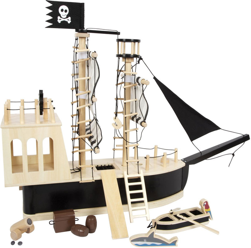 Afbeelding laden in galerijviewer, Small foot - houten poppenhuis piratenboot
