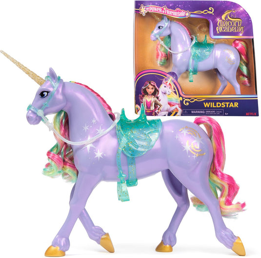 Unicorn academy - eenhoorn wildstar 28 cm met accesoires - eenhoornspeelgoed - speelfiguren