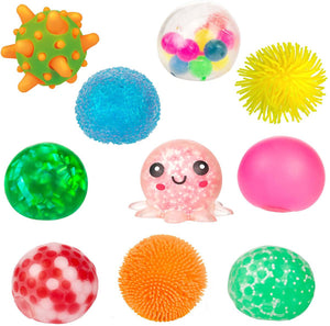 Toi-toys fun piramide cadeaubox met 10 sensorische knijpballen - 5cm - 10 stuks