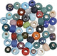 Creativ company glaskralen mix 9mm - diy kralen - diverse kleuren - ronde kralen - gatgrootte 2,5-3mm - 500 gram
