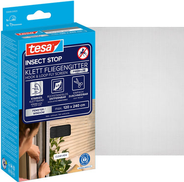 Tesa 1050478 - insect stop premium - vliegenhor klittenband zwart 1,2x2,4m | 1 stuks