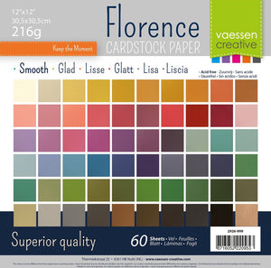 Vaessen creative cardstock - multipack - 30,5 x 30,5 cm - 60 vellen - glad - 216 g