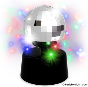 Partyfunlights - discolamp - multi-color party light - werkt op batterijen - werkt op usb - roterend - 3 led's
