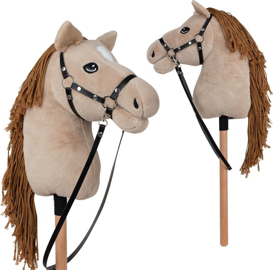 Playwood stokpaard met halster voor hobby horsing
