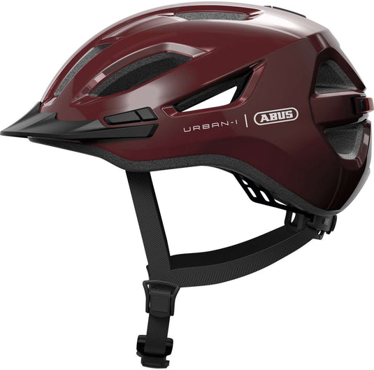 Abus fietshelm urban-i 4.0 chestnut red s - 51-55 cm - rood - geschikt voor gebruik op elektrische fietsen - stadsfietsen - 250 g
