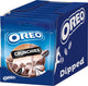 Oreo crunchies koekjes chocolade cacao met vanille crèmevulling met een bedekking met melkchocoladesmaak - doos 8 x 110g - zakken - koeken om uit te delen en snack