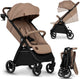 Lionelo ingrid buggy - kinderwagen tot 22 kg - auto-folding systeem - 360° eva wielen - xxl luifel met upf50+ - verstelbare rugleuning en voetsteun - panoramisch ventilatiepaneel - bekerhouder en mand
