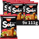 Nissin soba bag chili noodles - wok style instant noedels - vegan - 9 stuks