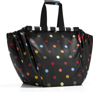 Reisenthel easyshoppingbag - boodschappentas voor winkelwagen - opvouwbaar - polyester - 30l - dots zwart