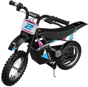 Razor dirt rocket mx125 - elektrische kindermotor - zwart - lithium accu - 100w motor - tot 50 kg - vanaf 7 jaar