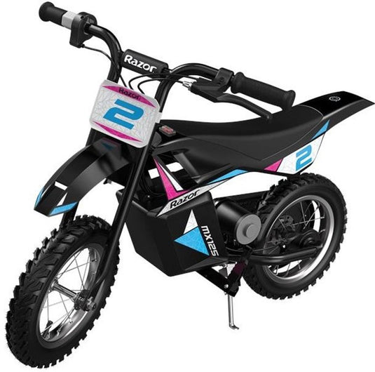 Razor dirt rocket mx125 - elektrische kindermotor - zwart - lithium accu - 100w motor - tot 50 kg - vanaf 7 jaar