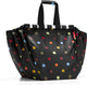 Reisenthel easyshoppingbag - boodschappentas voor winkelwagen - opvouwbaar - polyester - 30l - dots zwart
