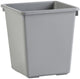 V-part - vierkant tapse papierbak 27 liter - polypropylene - grijs - prullenbak