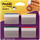 Post-it ® index strong, voor hangmappen, gebogen, blauw, groen, rood, geel, 38 x 50,8 mm, 6 tabs kleur pak