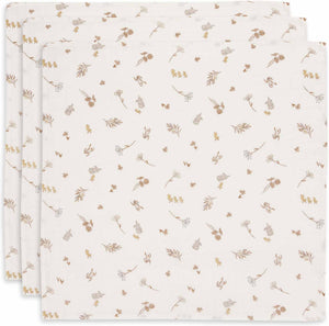 Jollein - hydrofiele doek small 70x70cm - spuugdoekjes - zacht katoen - 3 stuks - riverside