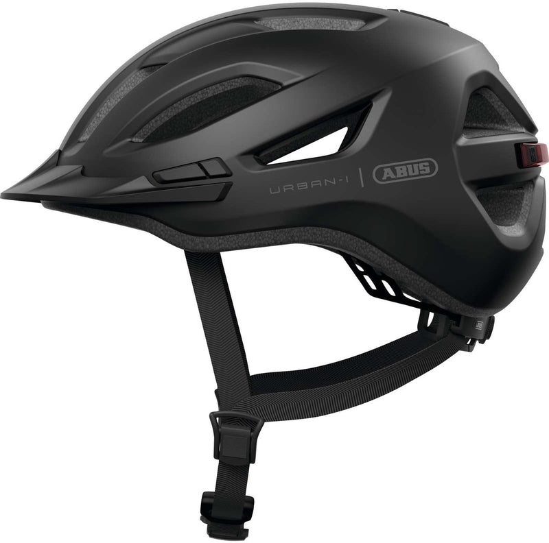 Afbeelding laden in galerijviewer, Abus fietshelm urban-i 4.0 velvet black l - 57-61 cm - zwart - geschikt voor gebruik op elektrische fietsen - stadsfietsen - 290 g
