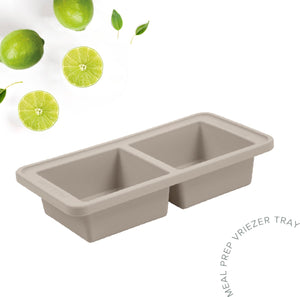 The original foodcube – babyvoedingbewaarbakje – meal prep bakje – diepvriesbakje – vershoudbakje – 100% siliconen vriezer tray met deksel – bpa vrij – geschikt voor vriezer, magnetron, oven vaatwasser – 2x 500ml - sand