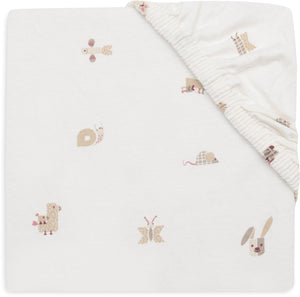 Jollein hoeslaken ledikant - 60x120cm - jersey - animal friends